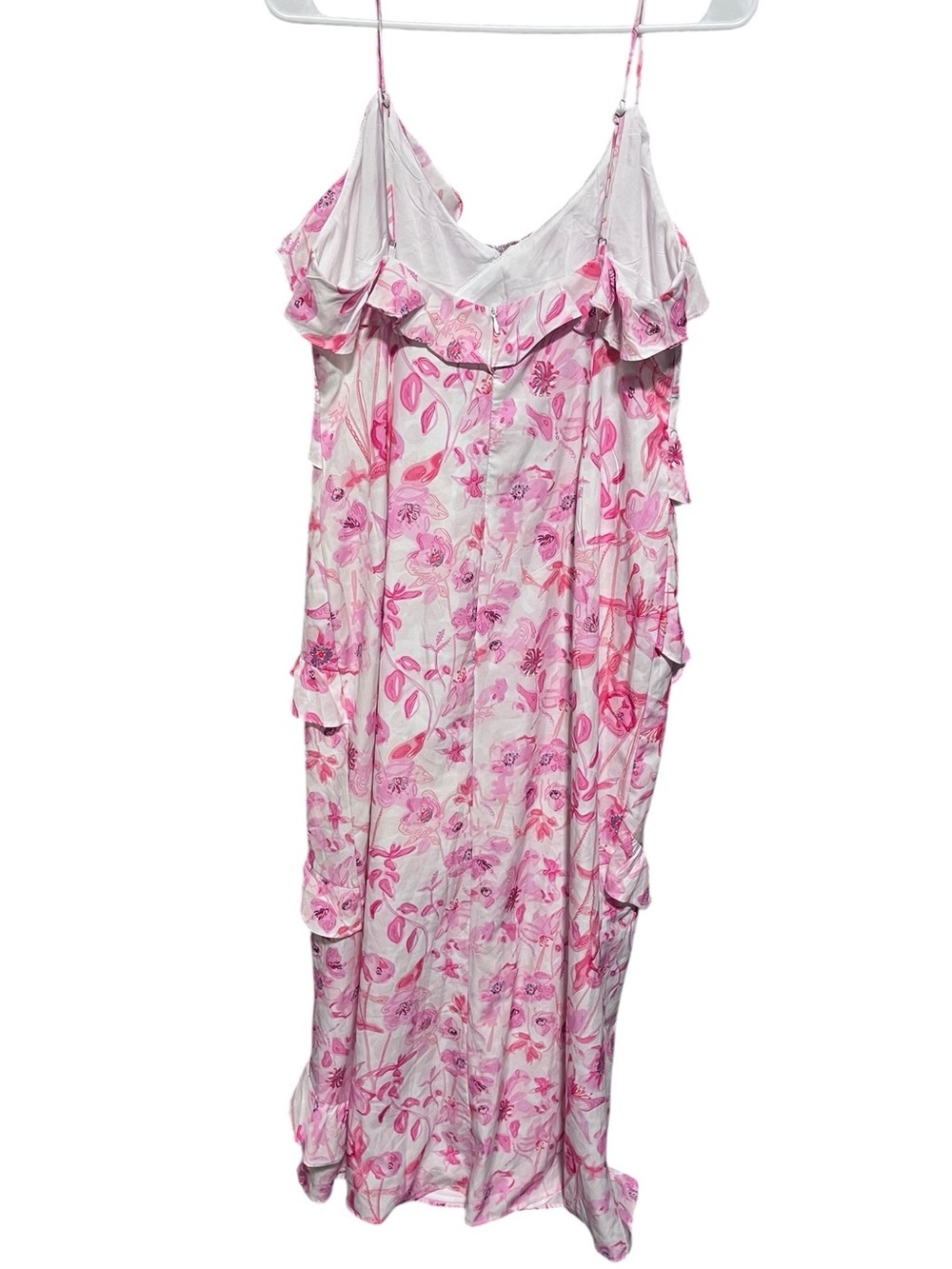 Here Comes The Sun Pink Ruffle Maxi Dress. - Picture 5 of 6